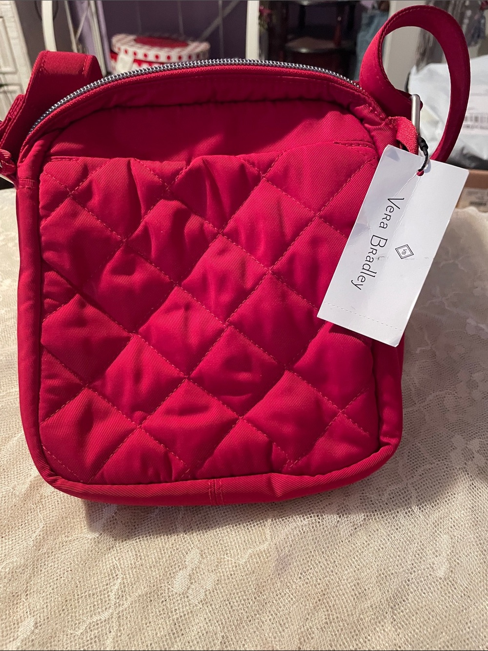 Vera Bradley Quilted Crossbody in Red - Picture 2 of 4